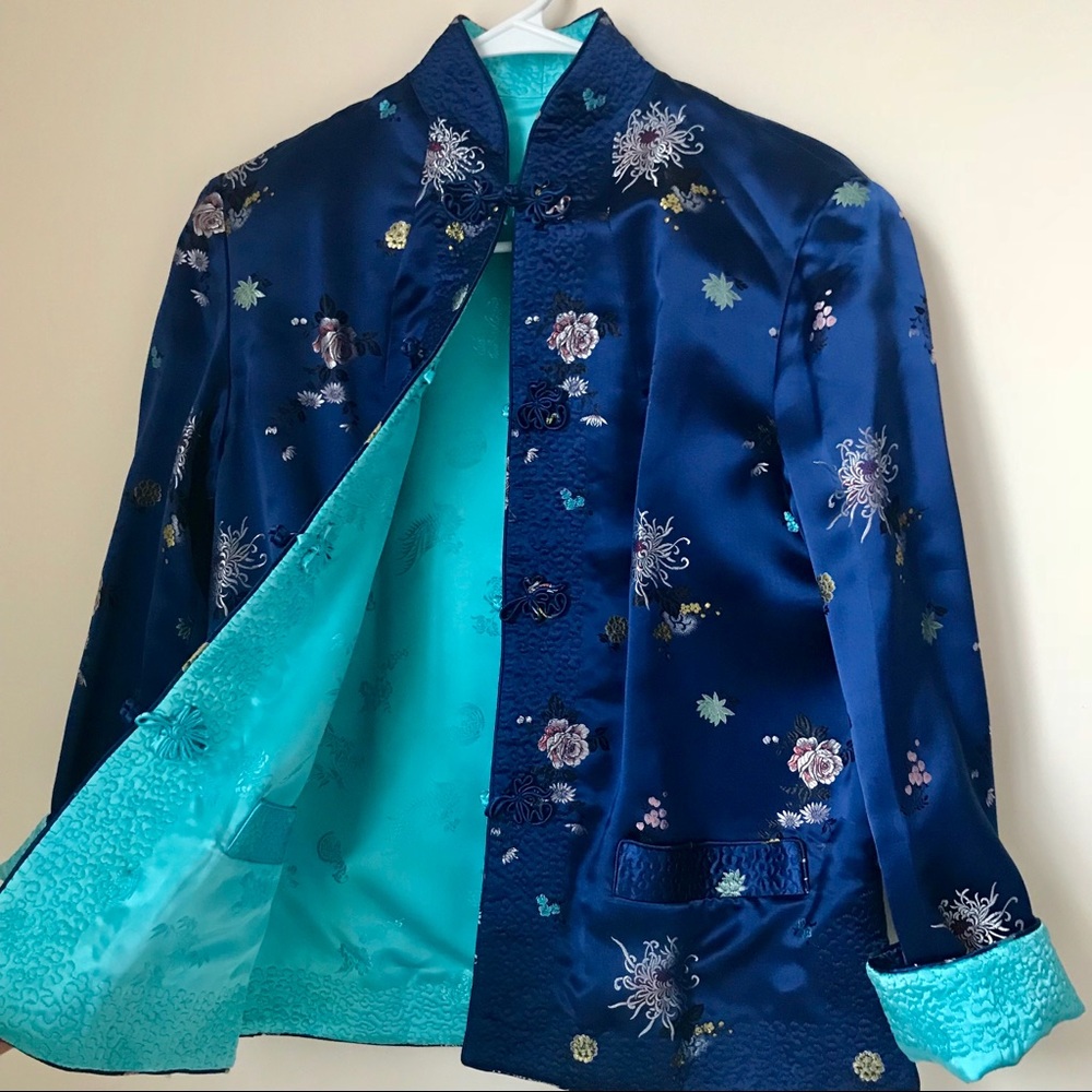 Vintage Embroidered Peony Brand Reversible Jacket - Picture 2 of 7